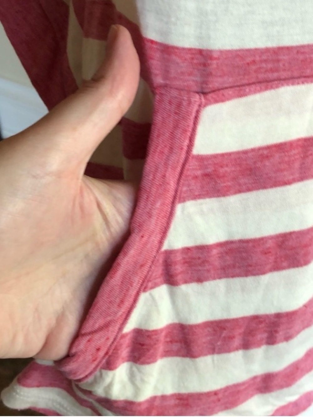 Splendid Pink & White Striped Hooded Women's Top - Picture 10 of 16